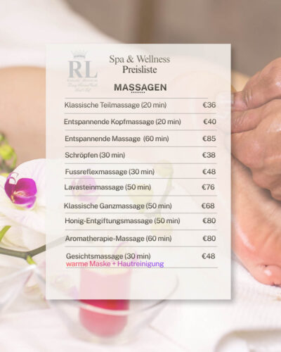 Neutral Simple Spa and Wellness Price List Poster (Instagram Pos